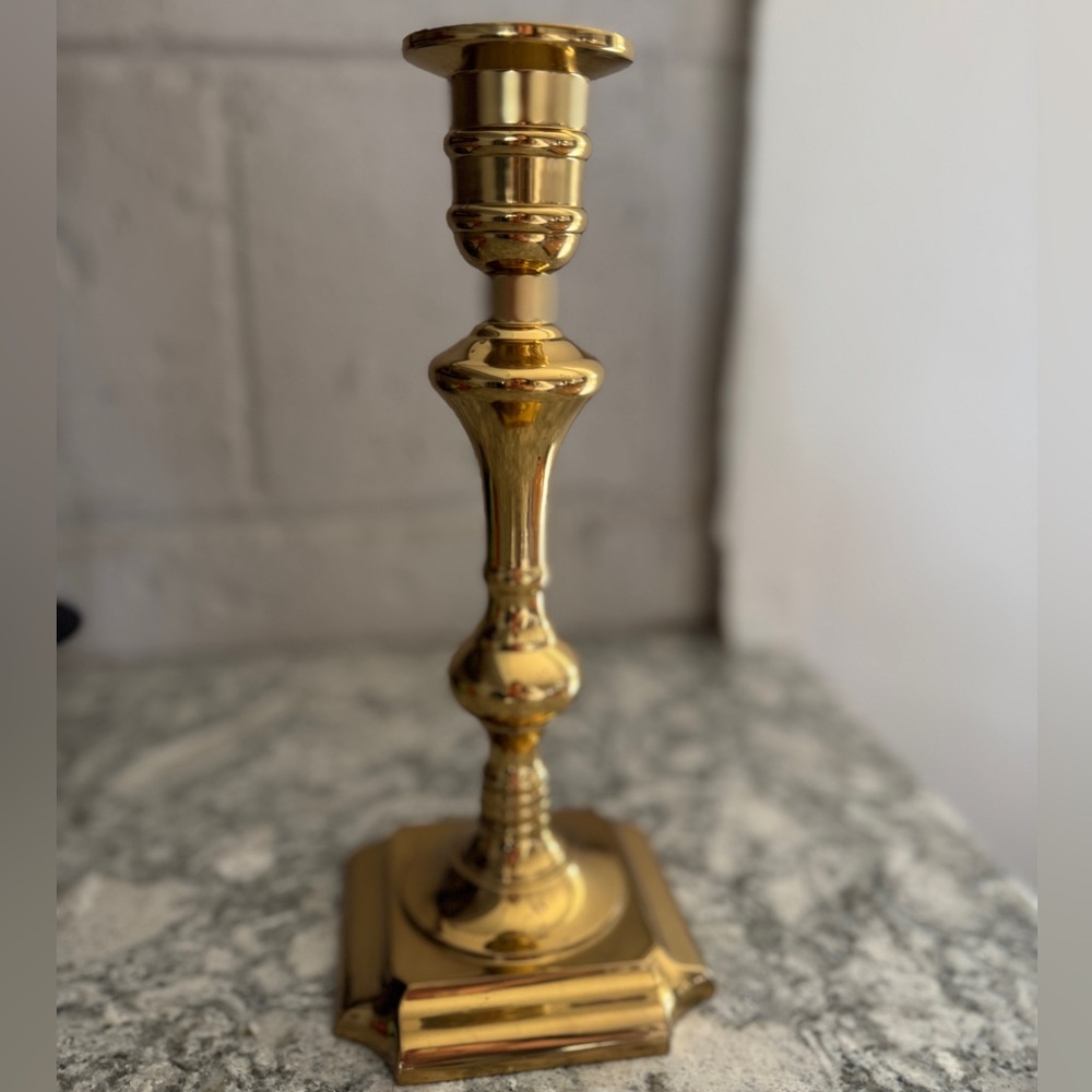 Brass Valsan Candleholder 9.5”